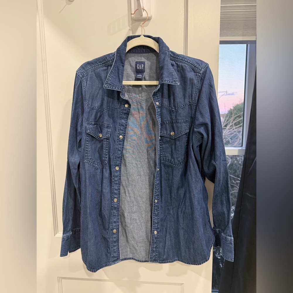 GAP Indigo Button Down Shirt
